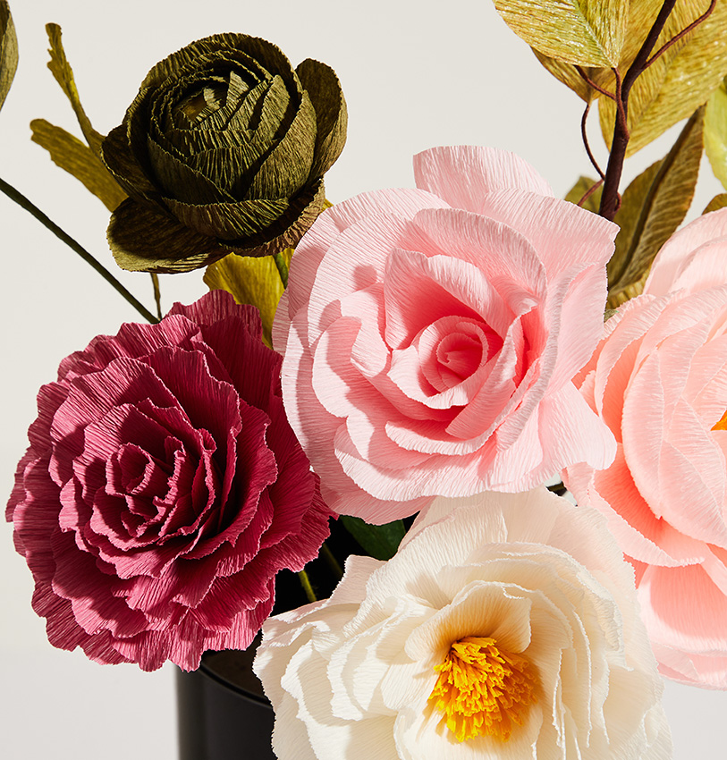 portfólio KUMI | flores em crepom | projetos sob demanda